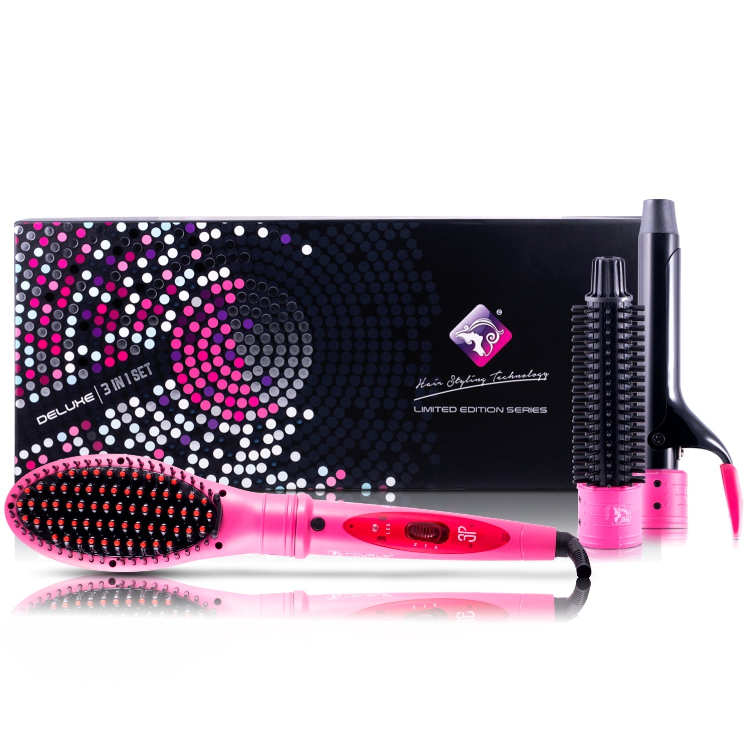 Deluxe 3 In 1 Styling Set - Pink - RoyaleUSA