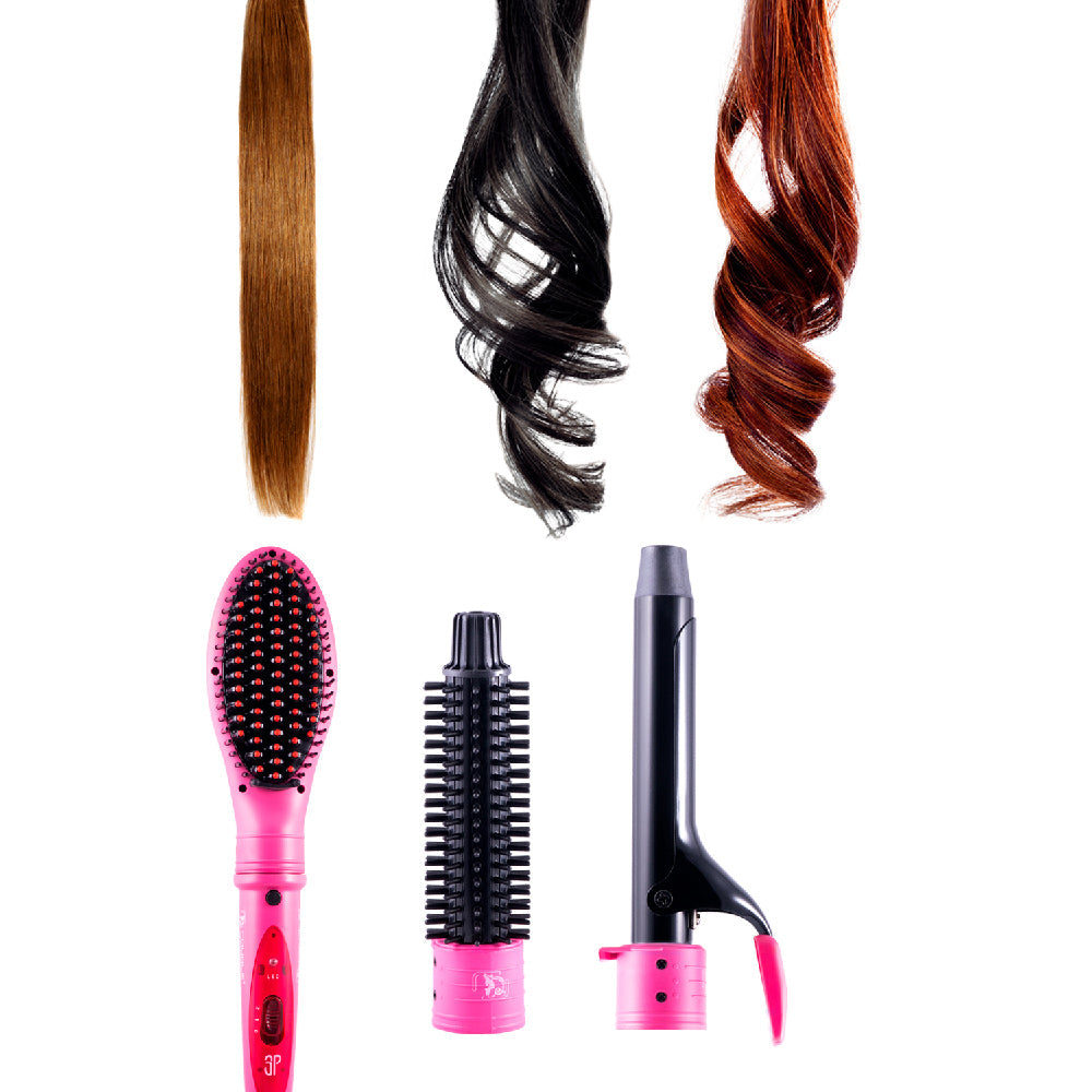 Deluxe 3 In 1 Styling Set - Pink - RoyaleUSA
