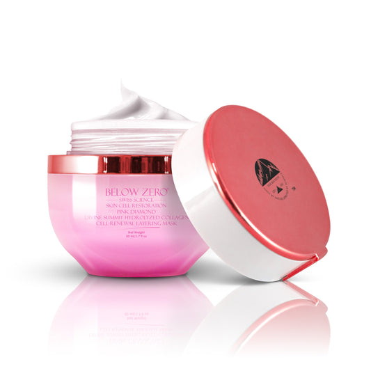 Below Zero Pink Diamond Divine Summit Hydrolyzed Collagen Cell-Renewal Layering Mask