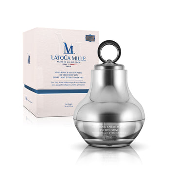 Hyaluronic & Multi-Peptide Eye Treatment with Smart Light & Vibration Device