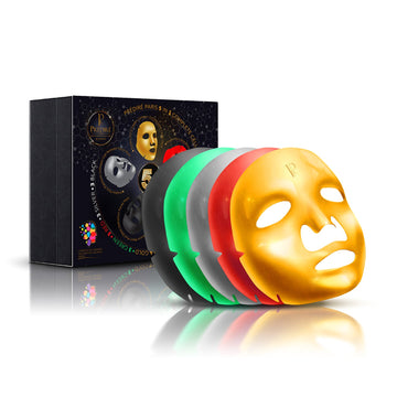 5 in 1 Complete Renewal Rejuvenating Colorful Masks | Gold, Silver, Red, Green, & Black | 16 Piece Set