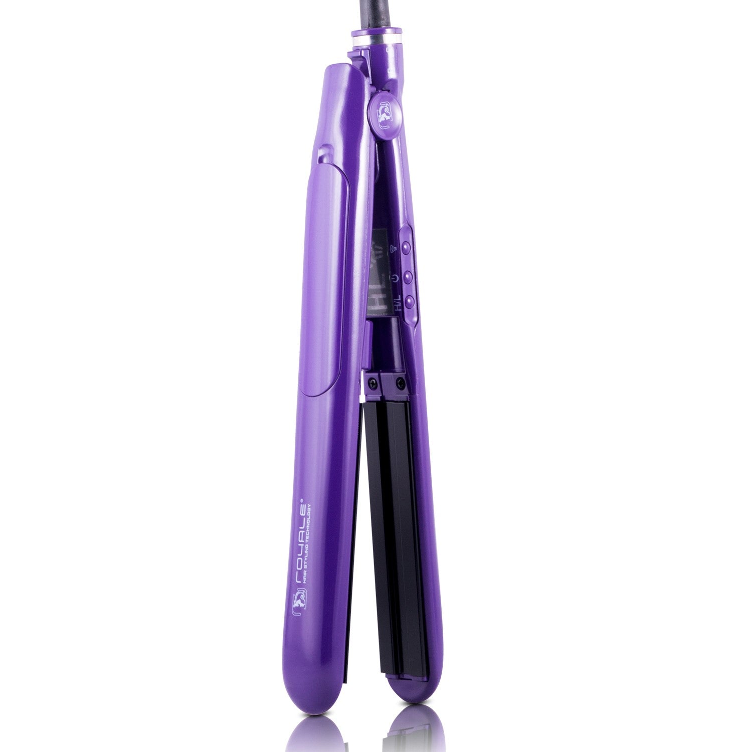 Ceramic Tourmaline Vapor Styling Hair Straightener with Argan Infusion Oil - Purple - RoyaleUSA