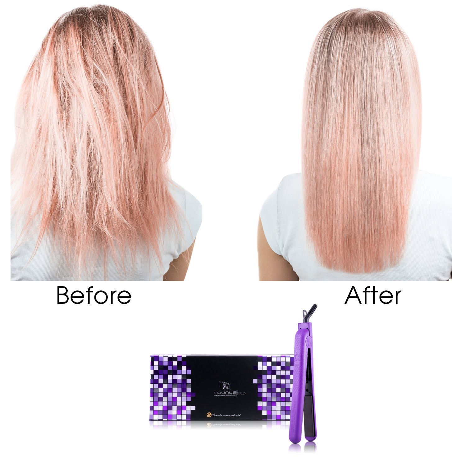 Classic Hair Straightener - Deep Purple - RoyaleUSA