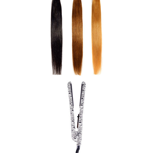 Classic Print 100% Ceramic Tourmaline Plates Soft Touch Hair Straightener - Zebra Print - RoyaleUSA