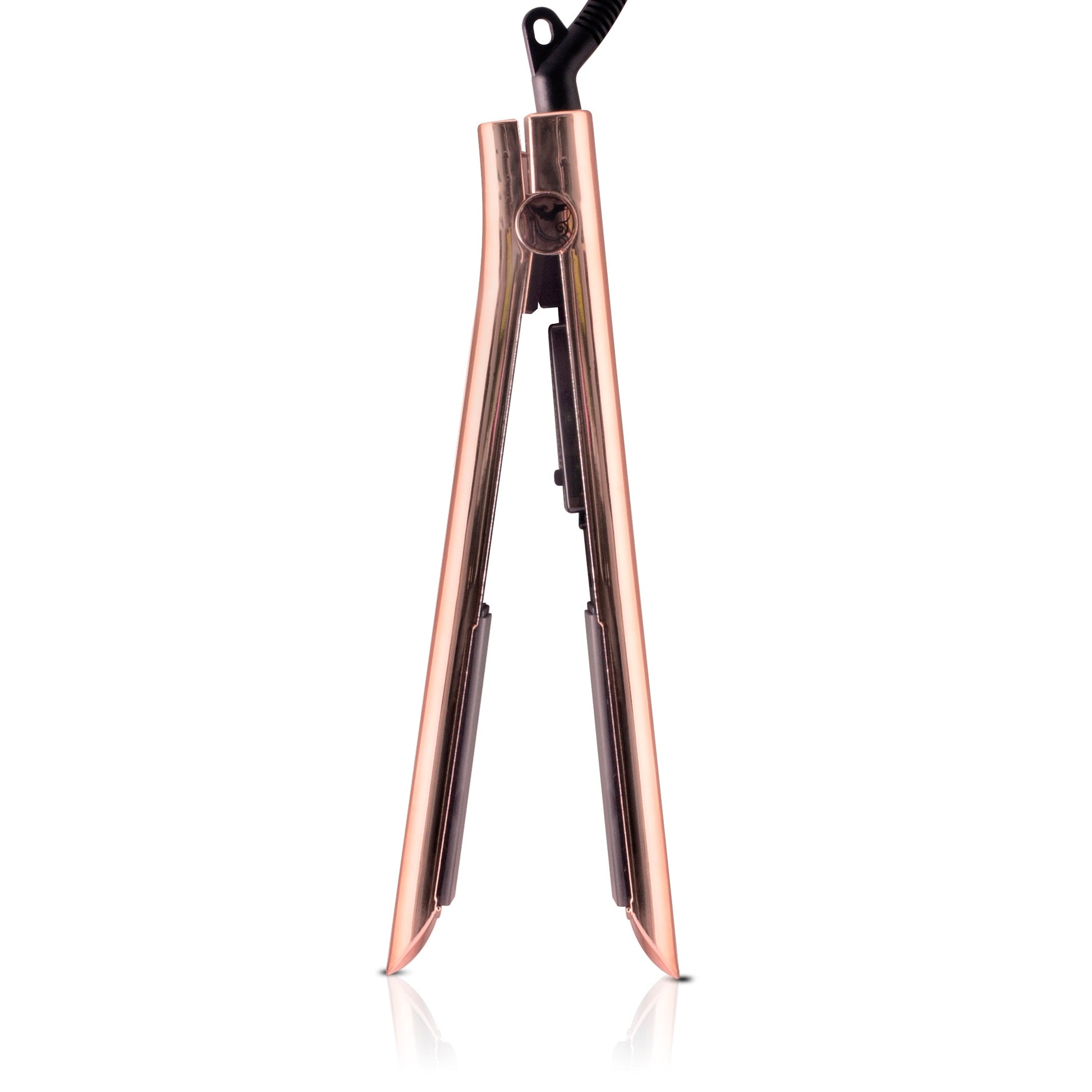 Limited Edition - Platinum Genius Heating Element Hair Straightener with 100% Ceramic Plates - Sparkling Rose Gold - RoyaleUSA