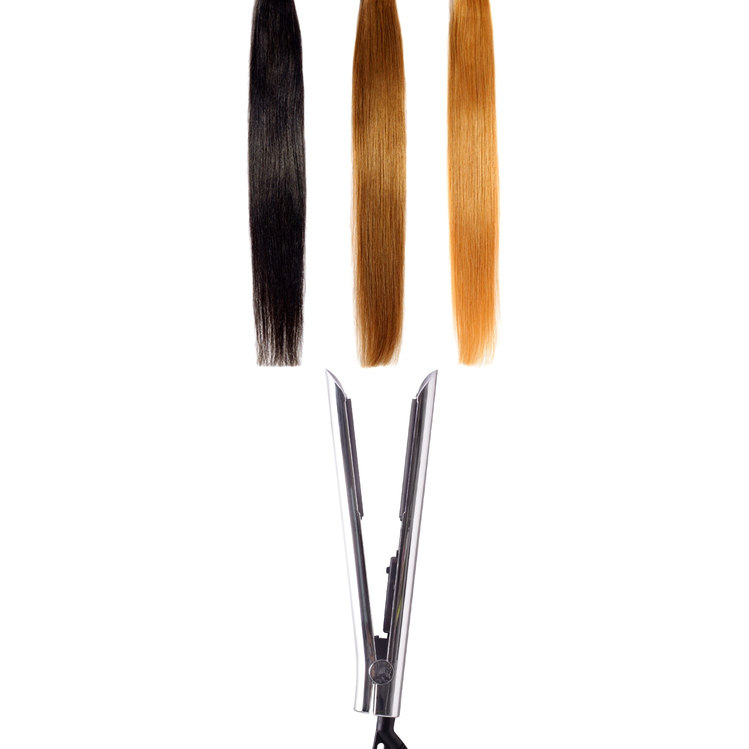 Limited Edition - Platinum Genius Heating Element Hair Straightener with 100% Ceramic Plates - Sparkling Silver - RoyaleUSA