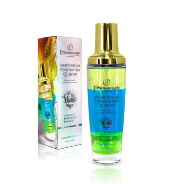 Keratin Rescue Protective Hair Oil Serum - Enriched with Coconut Oil, Rose Petal Oil & Marula Oil